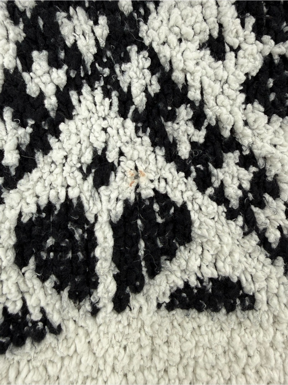 Anthropologie Pilcro Sherpa Pullover Sweater Women’s Small Black White Fair Isle - Picture 7 of 14